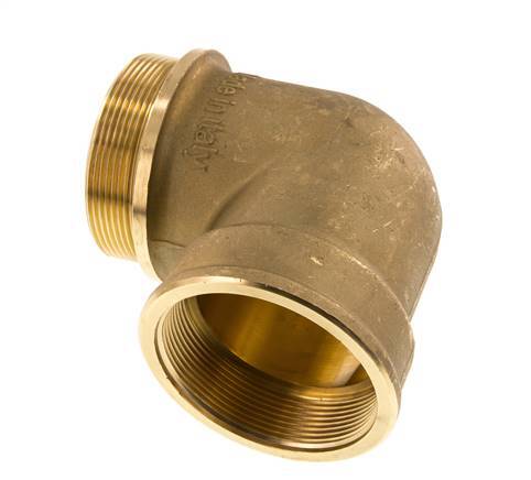 G 2 1/2'' x G 2 1/2'' F/M Codo de latón de 90 grados 16 Bar