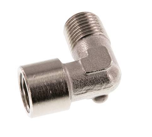 G 1/4'' x R 1/4'' F/M Nickel plated Brass 90 deg Elbow Fitting 16 Bar [2 Pieces]