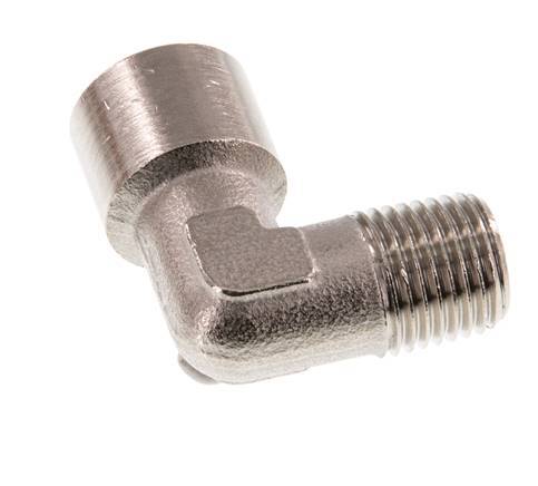 G 1/4'' x R 1/4'' F/M Nickel plated Brass 90 deg Elbow Fitting 16 Bar [2 Pieces]