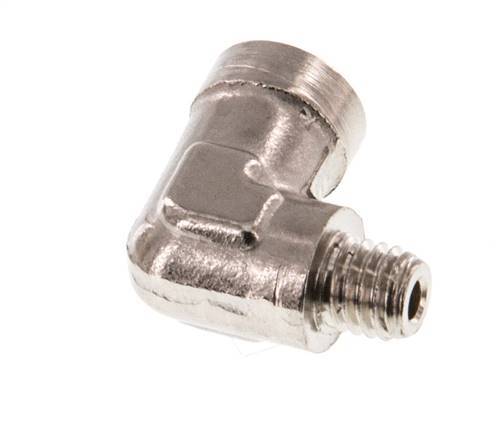 M5 x M5 F/M Nickel plated Brass 90 deg Elbow Fitting 16 Bar [2 Pieces]