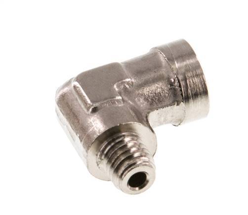 M5 x M5 F/M Nickel plated Brass 90 deg Elbow Fitting 16 Bar [2 Pieces]