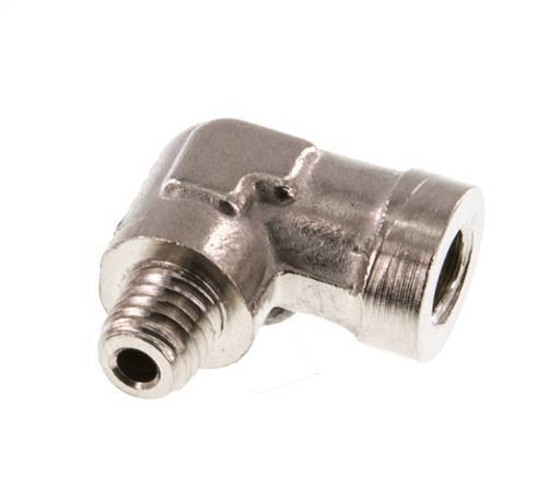 M5 x M5 F/M Nickel plated Brass 90 deg Elbow Fitting 16 Bar [2 Pieces]
