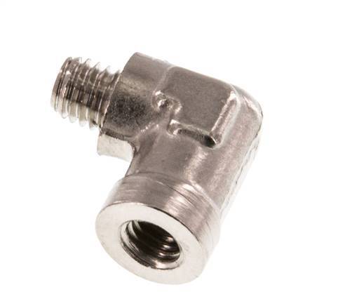 M5 x M5 F/M Nickel plated Brass 90 deg Elbow Fitting 16 Bar [2 Pieces]