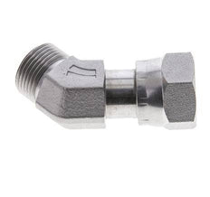 Codo de 45 grados de acero galvanizado UNS 1''-14 x UNS 1''-14 ORFS 400 Bar - Hidráulico