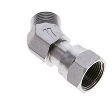 Codo de 45 grados de acero galvanizado UNS 1''-14 x UNS 1''-14 ORFS 400 Bar - Hidráulico