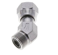 Codo de 45 grados de acero galvanizado UNS 1''-14 x UNS 1''-14 ORFS 400 Bar - Hidráulico