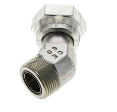 UN 1-7/16''-12 x UN 1-7/16''-12 F/M Codo de acero galvanizado de 45 grados ORFS 400 Bar - Hidráulico