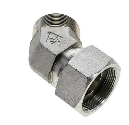UN 2''-12 x UN 2''-12 F/M Codo de acero galvanizado de 45 grados ORFS 250 Bar - Hidráulico