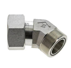 UN 2''-12 x UN 2''-12 F/M Codo de acero galvanizado de 45 grados ORFS 250 Bar - Hidráulico