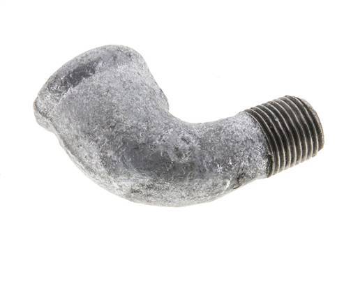 Rp 1/8'' x R 1/8'' F/M Zinc plated Cast iron 90 deg Elbow Fitting 25 Bar [2 Pieces]