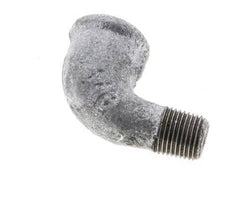 Rp 1/8'' x R 1/8'' F/M Zinc plated Cast iron 90 deg Elbow Fitting 25 Bar [2 Pieces]