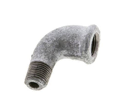 Rp 1/8'' x R 1/8'' F/M Zinc plated Cast iron 90 deg Elbow Fitting 25 Bar [2 Pieces]