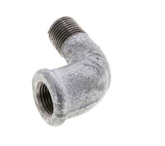 Rp 1/8'' x R 1/8'' F/M Zinc plated Cast iron 90 deg Elbow Fitting 25 Bar [2 Pieces]
