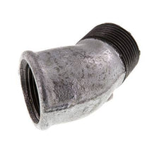 Rp 3/4'' x R 3/4'' F/M Zinc plated Cast iron 45 deg Elbow Fitting 25 Bar [2 Pieces]