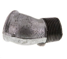 Rp 3/4'' x R 3/4'' F/M Zinc plated Cast iron 45 deg Elbow Fitting 25 Bar [2 Pieces]