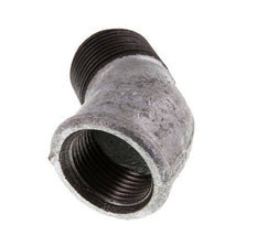 Rp 3/4'' x R 3/4'' F/M Zinc plated Cast iron 45 deg Elbow Fitting 25 Bar [2 Pieces]