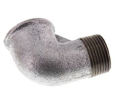 Rp 1'' x R 1'' F/M Zinc plated Cast iron 90 deg Elbow Fitting 25 Bar [2 Pieces]