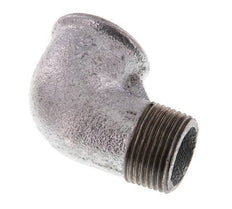 Rp 1'' x R 1'' F/M Zinc plated Cast iron 90 deg Elbow Fitting 25 Bar [2 Pieces]