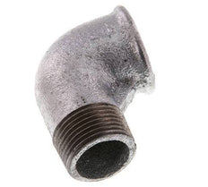 Rp 1'' x R 1'' F/M Zinc plated Cast iron 90 deg Elbow Fitting 25 Bar [2 Pieces]