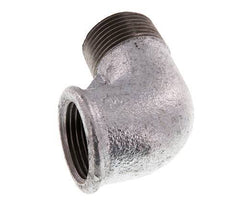 Rp 1'' x R 1'' F/M Zinc plated Cast iron 90 deg Elbow Fitting 25 Bar [2 Pieces]