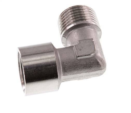 G 1/2'' x R 1/2'' F/M Codo de 90 grados de acero inoxidable 150 Bar