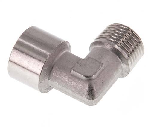 G 1/2'' x R 1/2'' F/M Codo de 90 grados de acero inoxidable 150 Bar