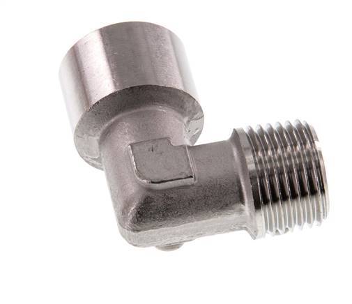 G 1/2'' x R 1/2'' F/M Codo de 90 grados de acero inoxidable 150 Bar