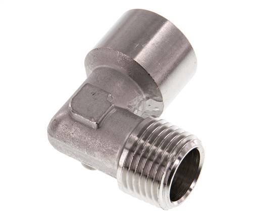 G 1/2'' x R 1/2'' F/M Codo de 90 grados de acero inoxidable 150 Bar