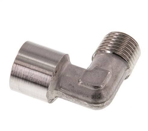 G 1/4'' x R 1/4'' F/M Codo de 90 grados de acero inoxidable 150 Bar