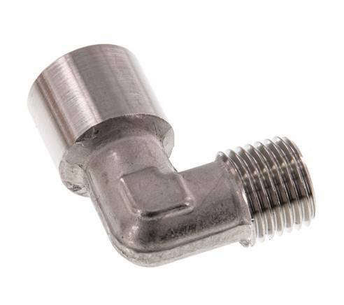G 1/4'' x R 1/4'' F/M Codo de 90 grados de acero inoxidable 150 Bar