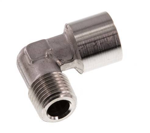 G 1/4'' x R 1/4'' F/M Codo de 90 grados de acero inoxidable 150 Bar