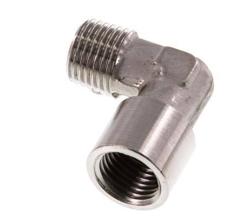 G 1/4'' x R 1/4'' F/M Codo de 90 grados de acero inoxidable 150 Bar