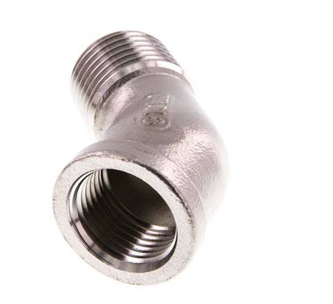 Rp 1/2'' x R 1/2'' F/M Stainless steel 45 deg Elbow Fitting 16 Bar