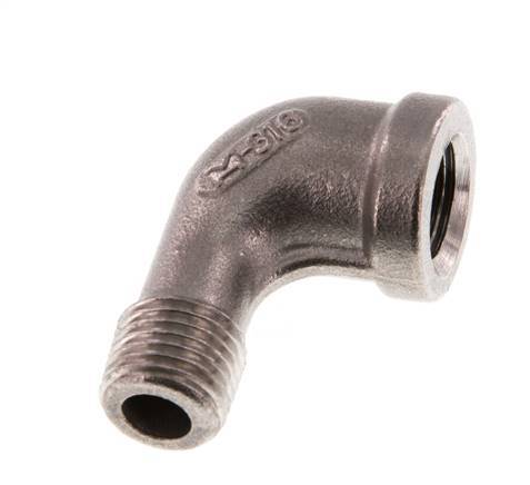 Rp 1/4'' x R 1/4'' F/M Stainless steel 90 deg Elbow Fitting 16 Bar [2 Pieces]