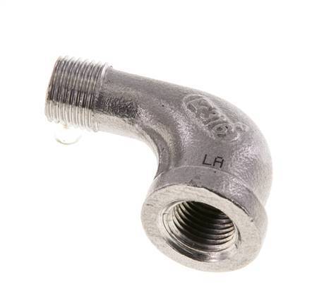 1/8'' NPT x 1/8'' NPT F/M Stainless steel 90 deg Elbow Fitting 16 Bar [2 Pieces]