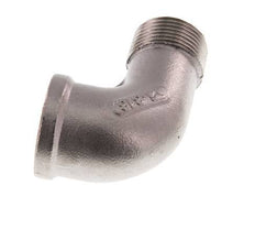 Rp 3/4'' x R 3/4'' F/M Codo de 90 grados de acero inoxidable 16 Bar