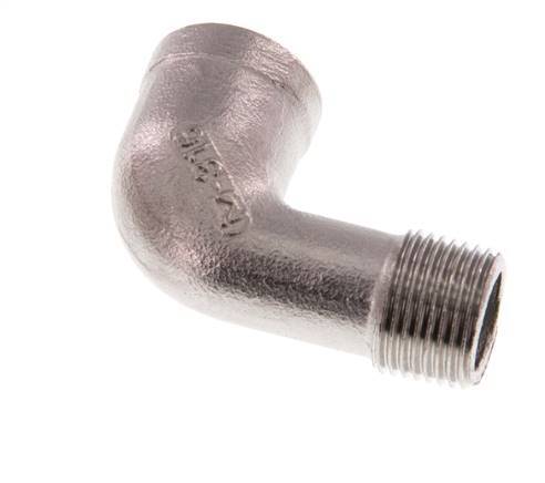 Rp 3/8'' x R 3/8'' F/M Stainless steel 90 deg Elbow Fitting 10 Bar [2 Pieces]