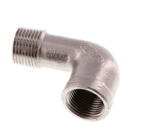 Rp 3/8'' x R 3/8'' F/M Stainless steel 90 deg Elbow Fitting 10 Bar [2 Pieces]