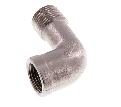 Rp 3/8'' x R 3/8'' F/M Stainless steel 90 deg Elbow Fitting 10 Bar [2 Pieces]