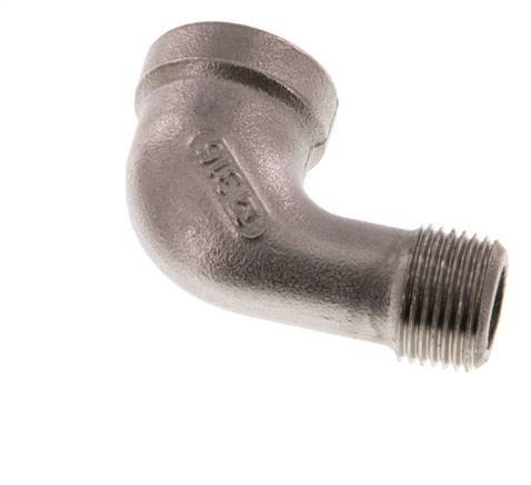 Rp 3/8'' x R 3/8'' F/M Stainless steel 90 deg Elbow Fitting 16 Bar [2 Pieces]