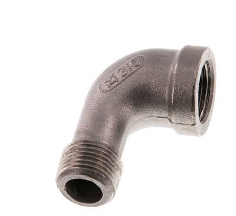 Rp 3/8'' x R 3/8'' F/M Stainless steel 90 deg Elbow Fitting 16 Bar [2 Pieces]