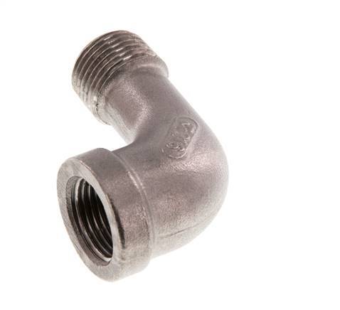 Rp 3/8'' x R 3/8'' F/M Stainless steel 90 deg Elbow Fitting 16 Bar [2 Pieces]