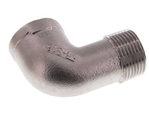 Rp 1'' x R 1'' F/M Codo de 90 grados de acero inoxidable 10 Bar