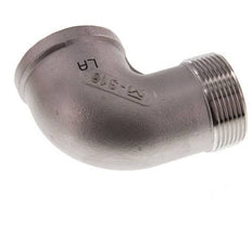 Rp 1 1/2'' x R 1 1/2'' F/M Codo de 90 grados de acero inoxidable 16 Bar