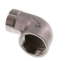 Rp 1 1/2'' x R 1 1/2'' F/M Codo de 90 grados de acero inoxidable 16 Bar