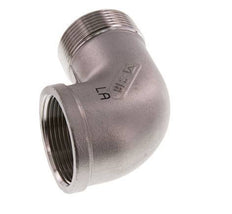 Rp 1 1/2'' x R 1 1/2'' F/M Codo de 90 grados de acero inoxidable 16 Bar