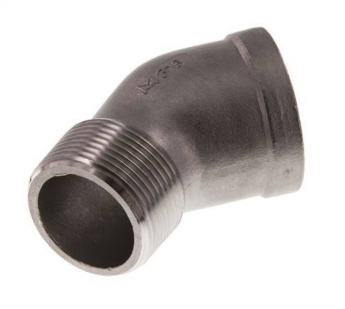 Rp 1 1/4'' x R 1 1/4'' F/M Stainless steel 45 deg Elbow Fitting 16 Bar