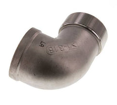 Rp 2 1/2'' x R 2 1/2'' F/M Codo de 90 grados de acero inoxidable 16 Bar
