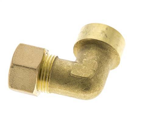 G 1/2'' x 14mm Codo de latón de 90 grados de compresión 89 Bar DIN EN 1254-2
