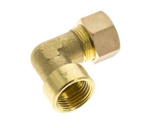 G 1/2'' x 14mm Codo de latón de 90 grados de compresión 89 Bar DIN EN 1254-2